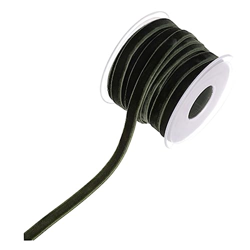 ORFOFE Breites Grünes Flocking Band Samtband Geschenkband Nicht Elastisch Dekoratives DIY Bastelband Für Hochzeit Party Kleidung Zubehör von ORFOFE