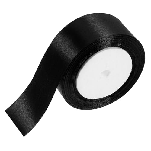 ORFOFE Breites Polyester geschenkband Schwarz für DIY handwerk Langlebiges Dekorationsband für Blumenarrangements Valentinstag Hochzeitsfeiern und Partyverpackungen von ORFOFE