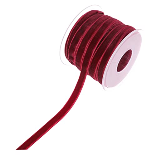 ORFOFE Breites Samt-geschenkband Yards Lang Langlebiges Geschenkverpackungsband in Weinrot Dekoratives DIY Plüschband für Hochzeit Party Basteln und Kleidung von ORFOFE