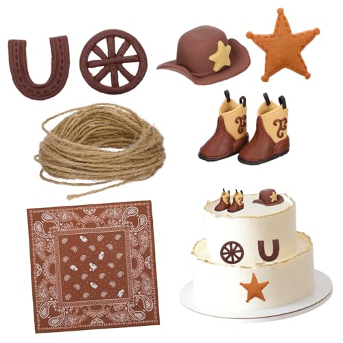 ORFOFE Cowboy Cake Dekoration Kunststoff Cake Topper Western Cowgirl Hut Stiefel Geburtstag Babyparty Motto Deko Wiederverwendbar Party Supplies ORFOFE Cowboy Cake Dekoration Kunststoff Cake Topper Western Cowgirl Hut Stiefel Geburtstag Babyparty Motto Deko Wiederverwendbar Party Supplies von ORFOFE
