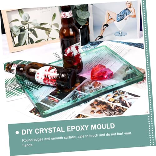 ORFOFE Crystal Epoxy Silikonform für DIY Aufbewahrungs tablett Robustes Leichtes Gießform Einfach zu Reinigen für Handgemachte Bastelprojekte und Kreative Geschenkideen von ORFOFE