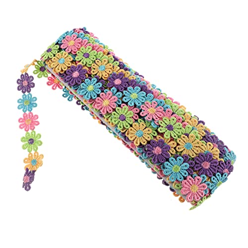 ORFOFE DIY Blumenstickerei Spitze Dekorationsband für Kinderbekleidung Yards Handgemachte Nähzubehör für Kreative Projekte Vielseitig Einsetzbar für Mode und Heimdekoration von ORFOFE