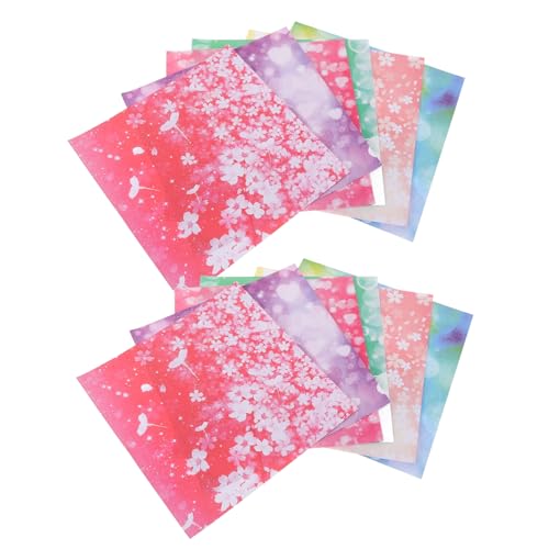 ORFOFE Doppelseitiges Origami Papier Buntes Faltpapier mit Sternenmuster und Glitzereffekt für DIY Bastelarbeiten und Schulprojekte von ORFOFE