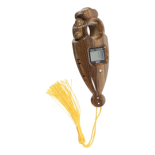 ORFOFE Elektronischer Buddha Perlenzähler mit Großem LCD-Display Robustes Holzdesign Zuverlässiger Chanting Zähler Kompakt und Tragbar für Buddhistische Meditation und von ORFOFE