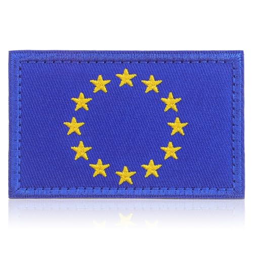 ORFOFE Eu Flag Patch Bestickter Aufnäher Europäische Union Länderflagge Für Kleidung Rucksäcke Hüte Vielseitig Strapazierfähig Nylon von ORFOFE