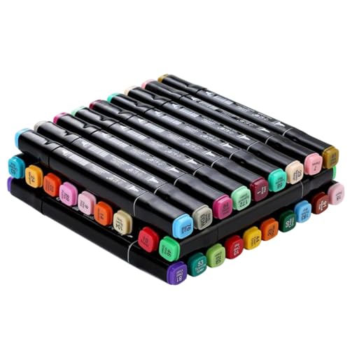 ORFOFE Farben Marker Stifte Doppelspitze Wasserbasierte Farbmarker für Schüler Malset mit Schimmernden Effekten Sichere Langlebige Filzstifte für Skizzen Manga Illustration Kunst ORFOFE Farben Marker Stifte Doppelspitze Wasserbasierte Farbmarker für Schüler Malset mit Schimmernden Effekten Sichere Langlebige Filzstifte für Skizzen Manga Illustration Kunst von ORFOFE