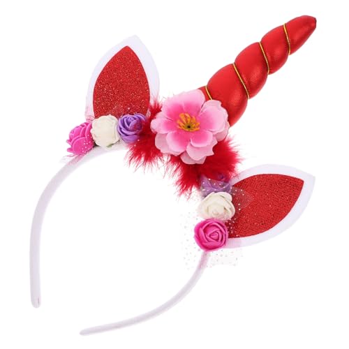 ORFOFE Festlicher Einhorn Haarreif aus Leichtem Plüschstoff Weiches Material für Party Fasching Karneval und Kostümfeiern Modisches Accessoire für Mädchen von ORFOFE