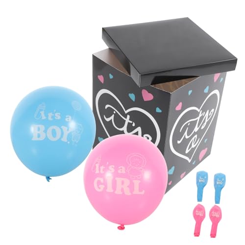 ORFOFE Gender Reveal Box mit Ballons Blau und Rosa Papierbox Shower Party Dekoration für Jungen oder Mädchen Festliche Babyparty Deko Auffällige Gender Enthüllung von ORFOFE