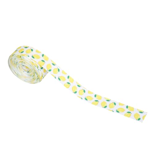 ORFOFE Geschenkband Zitronenmuster Geripptes Schleifenband Lang DIY Geschenkverpackung Partydeko Wiederverwendbar für Geschenkboxen und Festtagsfeiern ORFOFE Geschenkband Zitronenmuster Geripptes Schleifenband Lang DIY Geschenkverpackung Partydeko Wiederverwendbar für Geschenkboxen und Festtagsfeiern von ORFOFE