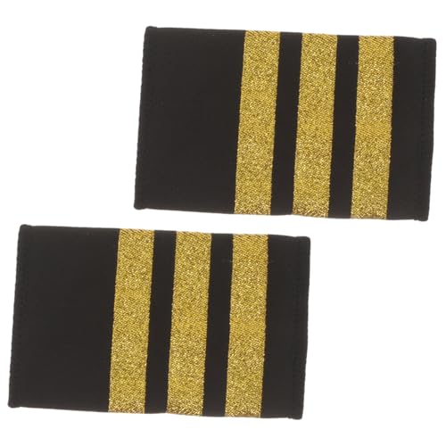ORFOFE Goldene Pilot Schulterklappen Epauletten Traditionelle Uniform Abzeichen Robuste Webband Dekoration für Herren Stilvolle Fluggesellschaft Accessoires Langlebig und Komfortabel ORFOFE Goldene Pilot Schulterklappen Epauletten Traditionelle Uniform Abzeichen Robuste Webband Dekoration für Herren Stilvolle Fluggesellschaft Accessoires Langlebig und Komfortabel von ORFOFE