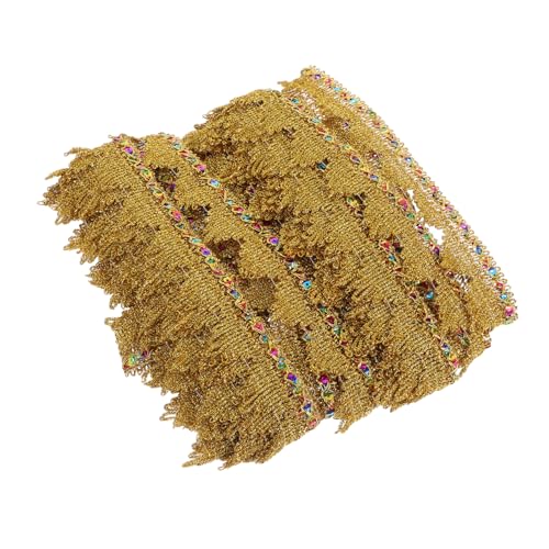 ORFOFE Goldfarbene Spitzenborte mit Pailletten Metallic Spitzenband Robustes für DIY Nähen Kostüme Hochzeit Dekoration Handgefertigte Verzierungen ORFOFE Goldfarbene Spitzenborte mit Pailletten Metallic Spitzenband Robustes für DIY Nähen Kostüme Hochzeit Dekoration Handgefertigte Verzierungen von ORFOFE