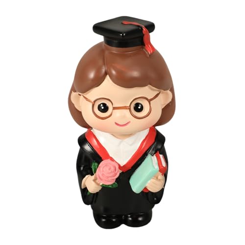 ORFOFE Graduation Cake Topper aus Robustem Resin Niedliche Doktorin Tortendeko für Schulabschluss Party und Dessert Vielseitige Dekofigur für Kuchen Muffins und Festliche Anlässe von ORFOFE