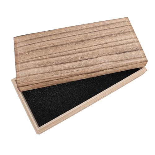 ORFOFE Große Vintage Schmuckschatulle aus Massivem Holz mit Deckel Retro Schmuckkästchen mit Schwamm für Halsketten Armbänder Ringe und Aufbewahrung von Schmuckstücken von ORFOFE