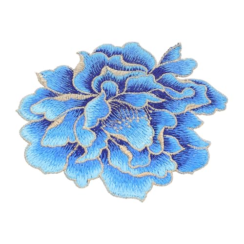 ORFOFE Großer Gestickter Blumen aufnäher mit Pfingstrosenmotiv Dekorativer Kleidungsflicken zum Aufnähen Vielseitiges Textil dekor für Kleidung Rucksäcke und Accessoires Hochwertiger von ORFOFE