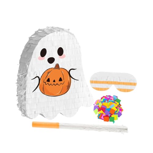ORFOFE Halloween Pinata mit Geisterdesign Bunte Party Deko zum Aufhängen Papierbasierte Candy Piñata für Halloween Feiern Drinnen und Draußen Indoor ORFOFE Halloween Pinata mit Geisterdesign Bunte Party Deko zum Aufhängen Papierbasierte Candy Piñata für Halloween Feiern Drinnen und Draußen Indoor von ORFOFE