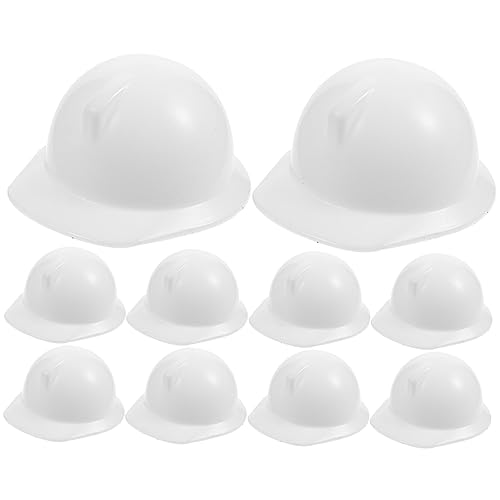 ORFOFE Helm Puppenhüte Arbeiterhüte Schutzhelme Puppenhelm Kleintier Hüte für Sicherheitshut Flaschenaufsatz Minihelme Schutzhelm Miniatur für Partygeschenke Bauhüte Puppen Minipuppe von ORFOFE