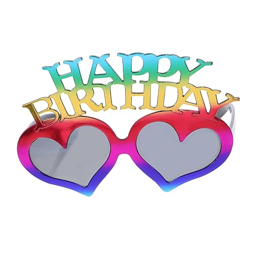 ORFOFE Herzförmige Happy Birthday Brille aus Hochwertigem Pc Material Bunte Partybrille für Bequemes Geburtstags Accessoire als Foto Requisite und Festliche Dekoration ORFOFE Herzförmige Happy Birthday Brille aus Hochwertigem Pc Material Bunte Partybrille für Bequemes Geburtstags Accessoire als Foto Requisite und Festliche Dekoration von ORFOFE