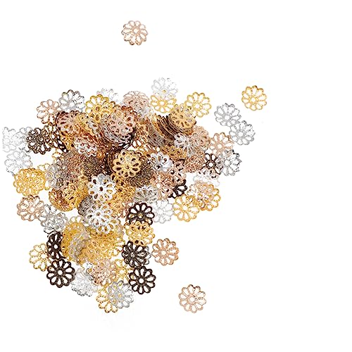ORFOFE Hohlblumen Perlenkappen Spacer Kappen für DIY Schmuckherstellung Mixed Leicht Robustes Material für Armbänder Halsketten Anhänger Zubehör ORFOFE Hohlblumen Perlenkappen Spacer Kappen für DIY Schmuckherstellung Mixed Leicht Robustes Material für Armbänder Halsketten Anhänger Zubehör von ORFOFE