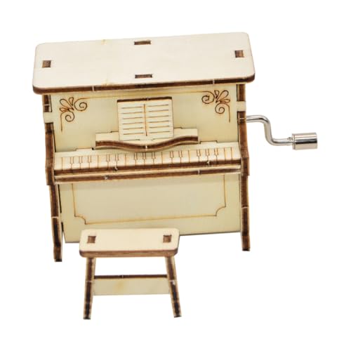 ORFOFE Holz Musikspieluhr Bausatz Kleine Klavier Spieluhr Dekoratives DIY Musikinstrument für Kreativität und Konzentration Holzbaukasten ORFOFE Holz Musikspieluhr Bausatz Kleine Klavier Spieluhr Dekoratives DIY Musikinstrument für Kreativität und Konzentration Holzbaukasten von ORFOFE