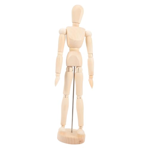 ORFOFE Holzfigur Zeichnungsmodell Flexible Gelenke Abnehmbar Künstlerische Menschliche Puppe Schreibtisch Dekoration für Künstler von ORFOFE