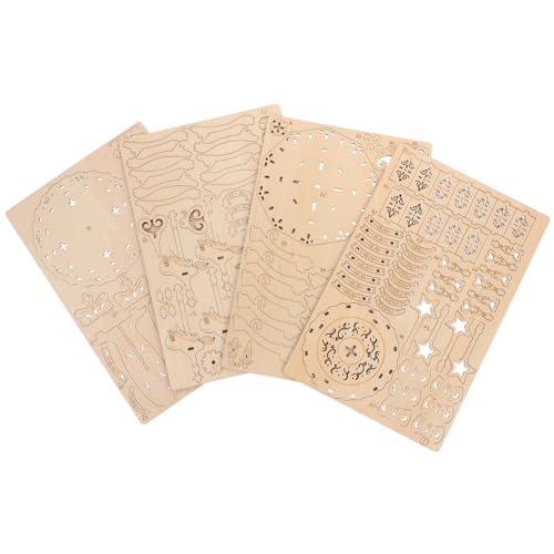ORFOFE Holzpuzzle Karussell Modell DIY Selbstmontage Lernspielzeug für Erwachsene Pädagogisch Fördernd Kreatives Holzbausatz Geschenk von ORFOFE