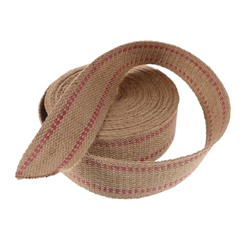 ORFOFE Jute gurtband Breit Natürliche Gelbe Jute mit Roter Linie Strapazierfähiges Polsterband für Stuhlreparatur Handwerk und Möbeldekoration Vielseitiges Bastelband ORFOFE Jute gurtband Breit Natürliche Gelbe Jute mit Roter Linie Strapazierfähiges Polsterband für Stuhlreparatur Handwerk und Möbeldekoration Vielseitiges Bastelband von ORFOFE