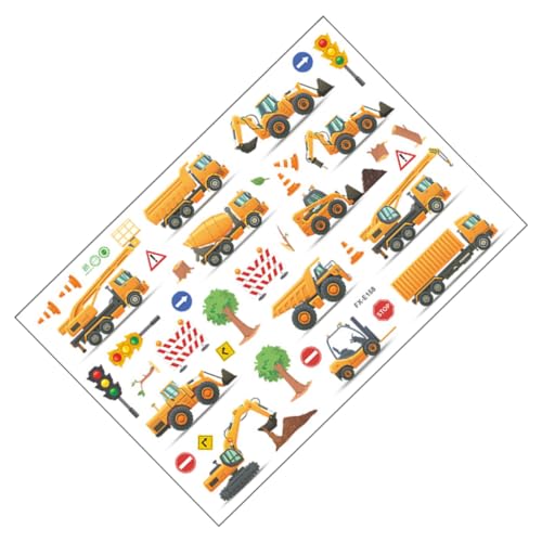 ORFOFE Kinderzimmer Wandsticker PVC Cartoon Bagger Verkehrsampel Wanddeko Ablösbar Frei von Kleberückstand Einfache Montage für Jungen Mädchen Spielzimmer von ORFOFE