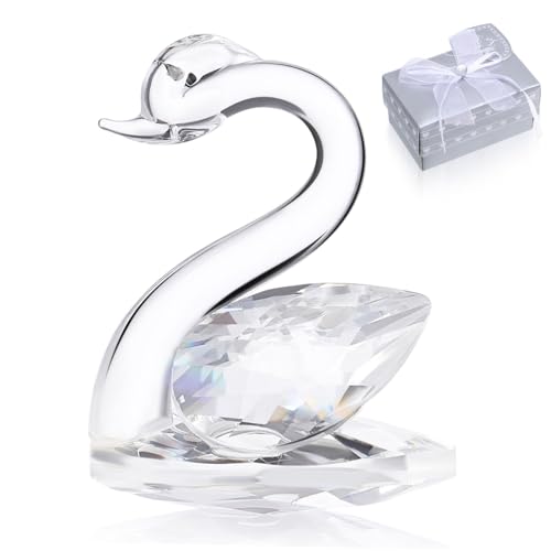 ORFOFE Kristall Schwan Deko Kreatives Party Ornament und Stilvolles Wohnaccessoire Feine Handwerkskunst für Wohnzimmer Büro und Geschenke zur Einweihungsparty von ORFOFE