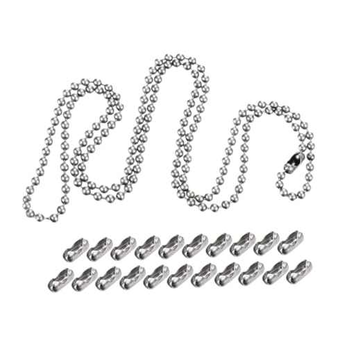 ORFOFE Kugelkette mit Verschlüssen Runde Perlen Robust Vielseitig für Diy Schmuck Anhänger Schlüsselanhänger Verstellbar Modernes Design Langlebig und Elegant von ORFOFE