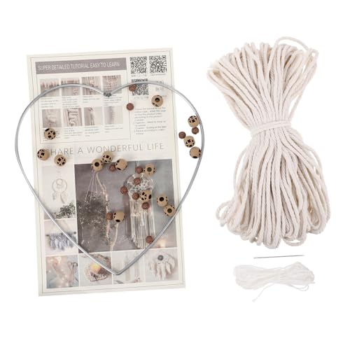 ORFOFE Makramee Kit Baumwollkordel DIY Herzform mit Holzperlen Bastelset für Anfänger Meditation Entspannung Künstlerisches Handwerk Weihnachten ORFOFE Makramee Kit Baumwollkordel DIY Herzform mit Holzperlen Bastelset für Anfänger Meditation Entspannung Künstlerisches Handwerk Weihnachten von ORFOFE