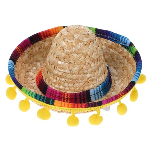 ORFOFE Mini Mexikanischer Sombrero Hut für Damen und Buntes Fiesta Partyaccessoire Handgefertigter Western Haarschmuck Vielseitiger Partyhut für Karneval und Kostüm Mexikanisches von ORFOFE