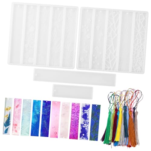 ORFOFE Rechteckige Silikon Bookmark Formen für Epoxidharz Wiederverwendbar Inklusive Vorgebohrter und Bunten Quasten Vielseitig für Diy Lesezeichen und Schmuckanhänger ORFOFE Rechteckige Silikon Bookmark Formen für Epoxidharz Wiederverwendbar Inklusive Vorgebohrter und Bunten Quasten Vielseitig für Diy Lesezeichen und Schmuckanhänger von ORFOFE