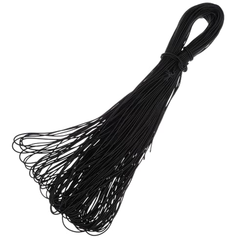 ORFOFE Schwarzes Elastisches Gummiband Rundes Stretch-Seil DIY Basteln Maskenherstellung Nähen Zubehör Vielseitig Verwendbar von ORFOFE