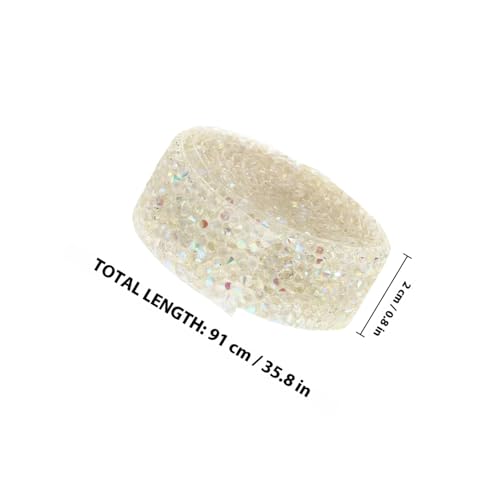 ORFOFE Selbstklebendes Strassband Breit Transparent Weiß Hitzebeständig Langlebig und Stabil Funkelndes DIY Rhinestone Tape für Basteln Schmuckherstellung und Dekoration bei Partys und von ORFOFE