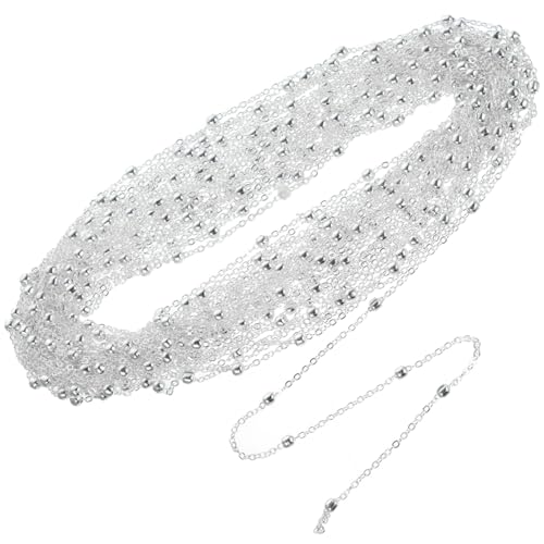 ORFOFE Silberne DIY Schmuckkette Gliederkette für Halsketten Armbänder Schmuckherstellung Zubehör Sicher Glatt Vielseitig für Individuelles Schmuckdesign ORFOFE Silberne DIY Schmuckkette Gliederkette für Halsketten Armbänder Schmuckherstellung Zubehör Sicher Glatt Vielseitig für Individuelles Schmuckdesign von ORFOFE