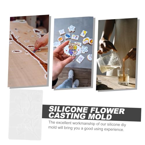 ORFOFE Silikon Blütenform Epoxidharz Gießform für DIY Kunsthandwerk Wiederverwendbar Glatte Oberfläche Leicht zu Entformen für Kreative Dekorationen und Bastelprojekte von ORFOFE