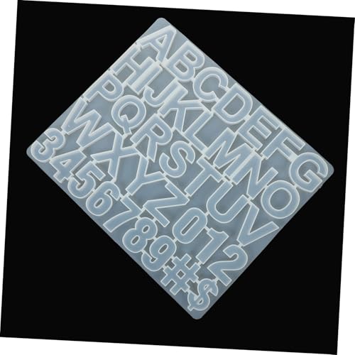 ORFOFE Silikonform Buchstaben und Zahlen für DIY Schmuckherstellung Flexible Langlebige Epoxidharz Gießform für Anhänger Basteln mit Glitzer Trockenblumen Zeichen Alphabet Mold von ORFOFE