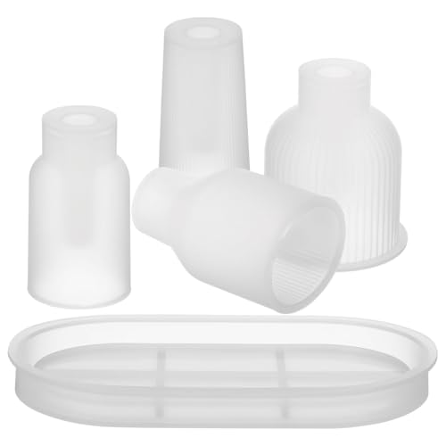 ORFOFE Silikonform Vase mit Vasen und Tray Flexible Wiederverwendbare Gießform für Resin Temperaturbeständig Einfache Entformung und Diy Blumenvasen Herstellung ORFOFE Silikonform Vase mit Vasen und Tray Flexible Wiederverwendbare Gießform für Resin Temperaturbeständig Einfache Entformung und Diy Blumenvasen Herstellung von ORFOFE