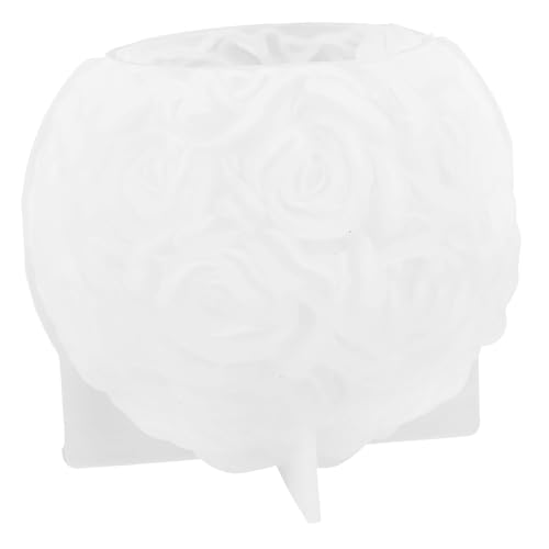 ORFOFE Silikonform für DIY Duftkerzen Flexible Gießform für Kreative Bastelprojekte Rosenkugel Kerzenform Langlebigem Silikon für Handgemachte Seifen und Wachsprodukte von ORFOFE