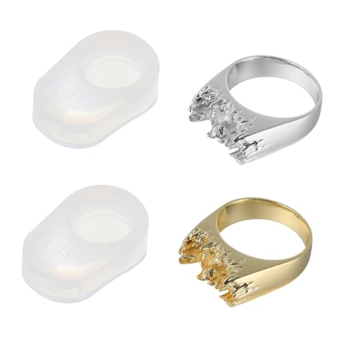 ORFOFE Silikonform für DIY Schmuckherstellung Epoxidharz Ringe Gießen Silber Gold Langlebig Reißfest Einfache Reinigung Praktisch für Mädchen Schmuck Basteln von ORFOFE