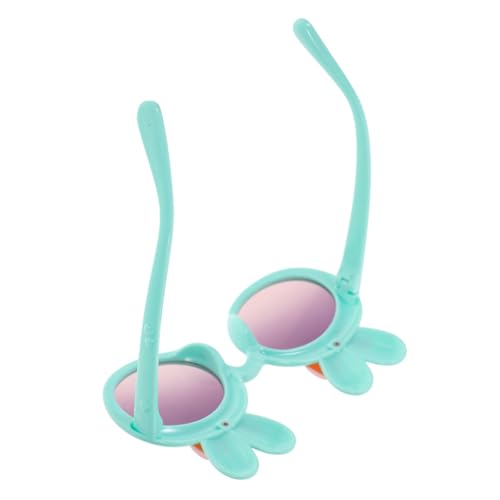 ORFOFE Sonnenbrille Niedlich Leichte Kunststoffbrille Uv-schutz Partybrille für Mädchen Jungen Strand Geschenk Grün Rahmen Doppelte Graue Gläser von ORFOFE