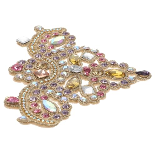 ORFOFE Strass Applikation zum Aufbügeln Leichter Glitzer Patch mit Hot Melt Kleber Modisches Schuh Kleidungsdekor Langlebig und Einfach Anzubringen für DIY und Handarbeiten von ORFOFE
