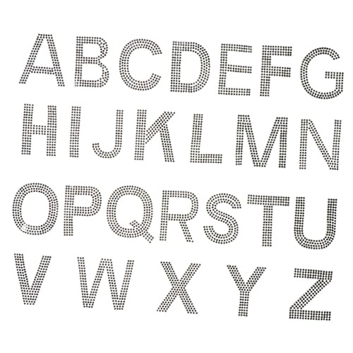 ORFOFE Strass Bügelflicken Buchstaben Applikationen zum Aufbügeln DIY Kleidung Patches für Jeans Taschen Hüte Selbstklebende Applique Sticker Reparatur und Dekoration von ORFOFE
