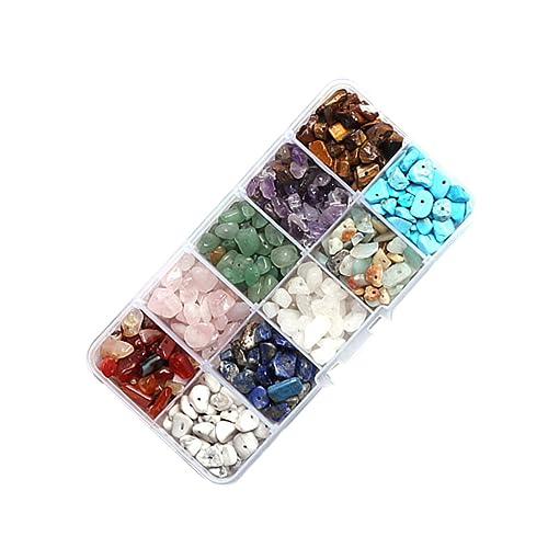 ORFOFE Teiliges Bunte Steinperlen Spacer Beads mit Fächern pro Natürliche Polierte DIY Schmucksteine für Armband Halskette Basteln Langlebig und Vielseitig Geeignet von ORFOFE