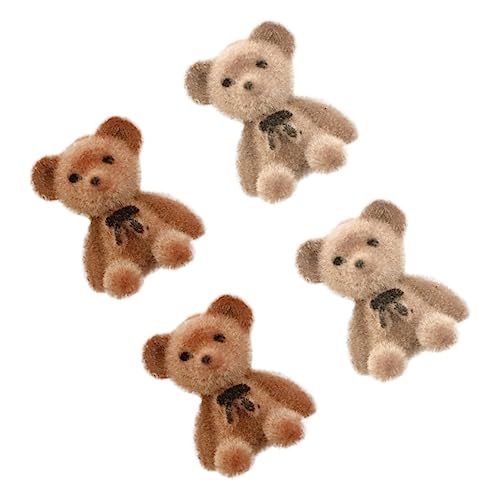 ORFOFE Teiliges Mini Bär mit Bogen Schleife Beflockte Kleine Bär Puppe als Tasche Zubehör Leichtes DIY Dekorationselement für Handyhüllen Kleidung und Taschen Bunte Farbauswahl von ORFOFE