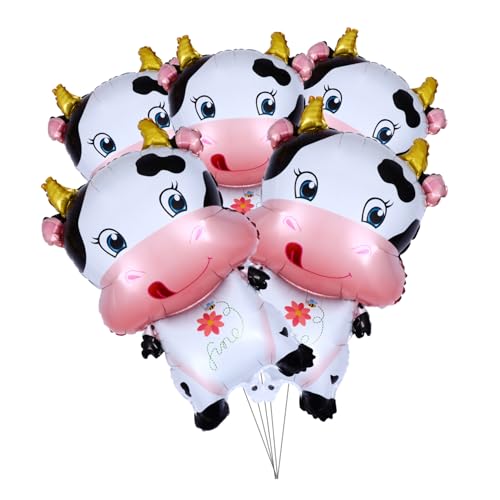 ORFOFE Teiliges Partyballons Kuhmotiv aus Aluminiumfolie Wiederverwendbar Cartoonartige Ox-form für Geburtstags Neujahrsfeiern Dekorative Partydekorationen von ORFOFE