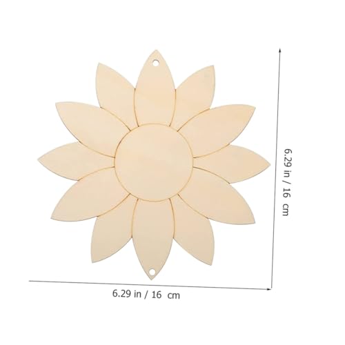ORFOFE Teiliges Sonnenblumen holzset zum Basteln Naturbelassene DIY Holzdeko mit Glatter Oberfläche Leichte Robuste Holzanhänger für Graffiti Malen und Kreative Dekoration für Wohnraum von ORFOFE