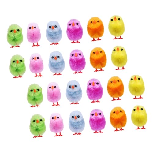 ORFOFE Toys 24pcs Easter Chick Models Stuffed Animals Toy The Gift Gifts Fuzzy Chicks Easter Stuffed Chick Model Stuffed Chicken for Easter Chicken Plush Velvet Modeling Ornaments Animal von ORFOFE