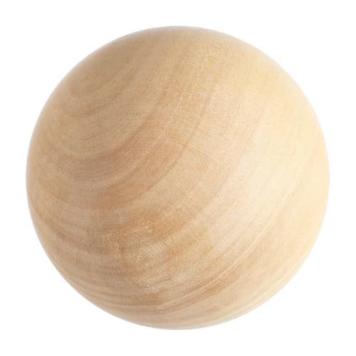 ORFOFE Unlackierte Solide Holz Bastelkugel Polierte Kanten Glatte Oberfläche Runde DIY Holz Ball für Malprojekte Dekoration Vielseitiges Bastelzubehör von ORFOFE