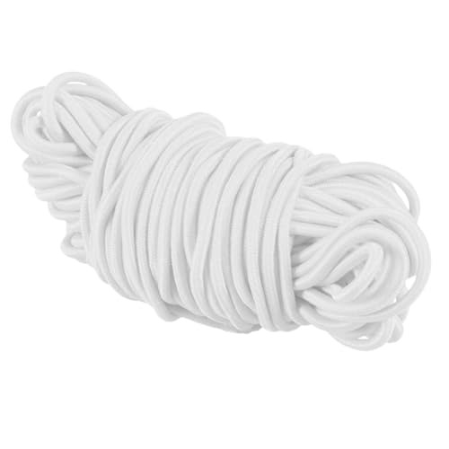 ORFOFE Weißes Rundes Elastisches Band Dehnbares Gummiseil für DIY-bastelarbeiten Maskenherstellung Schmuckzubehör und Kostümdekoration von ORFOFE